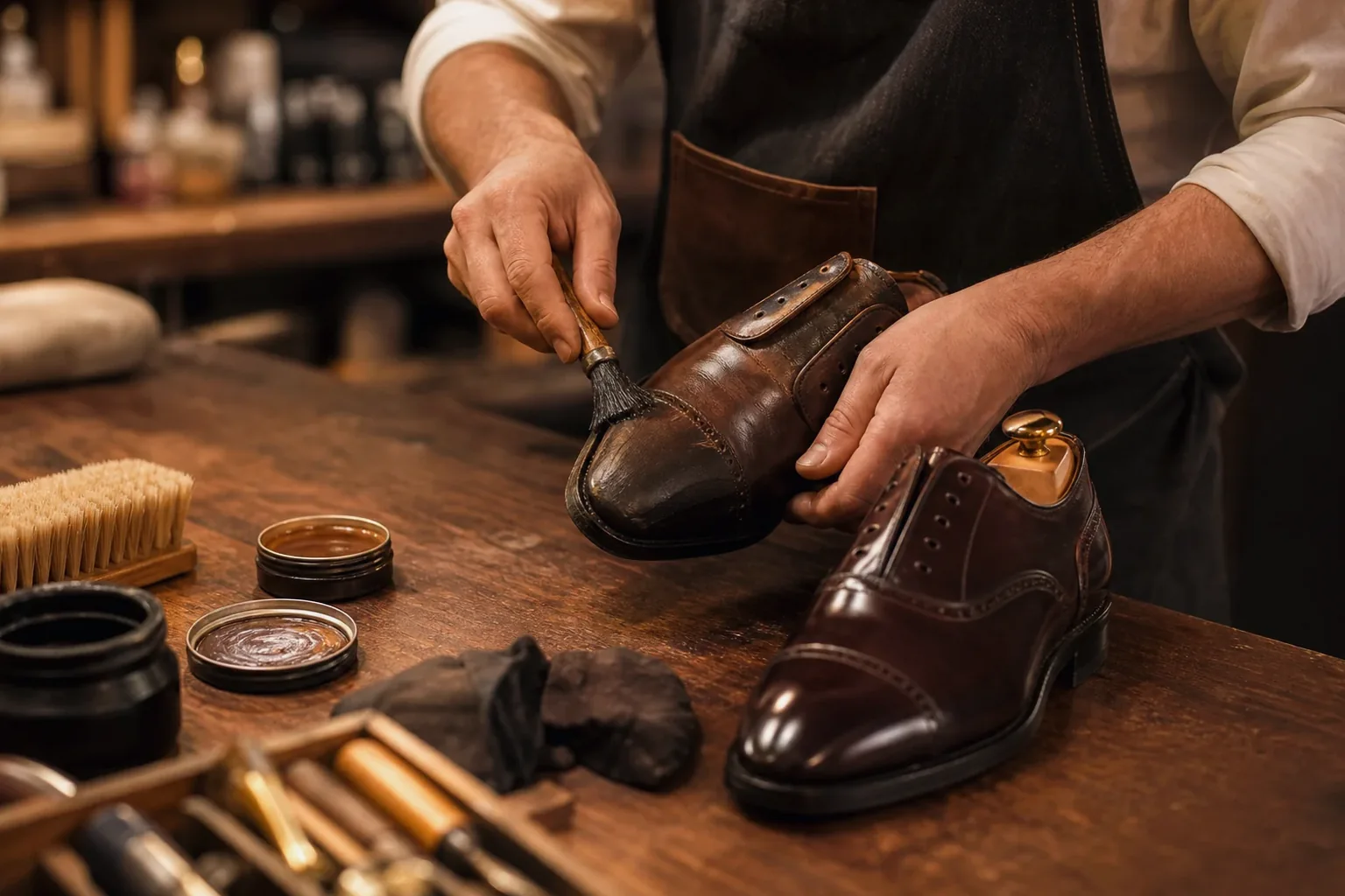 Serviço reforma de sapatos sociais de O Polo Sapateiro Osasco em Osasco